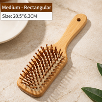 Bamboo Cushion Hair Brush – Natural Wood Air Cushion Comb for Detangling, Scalp Massage & Straightening