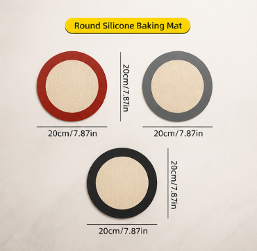 Silicone Macaron Mat – Non Stick Fiberglass Oven Liner with Ears for Bread Transfer