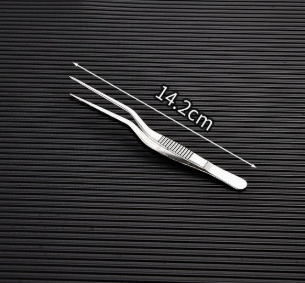 304 Stainless Steel Gun Shaped Tweezers Precision Grip