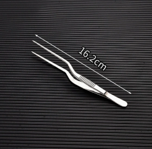 304 Stainless Steel Gun Shaped Tweezers Precision Grip