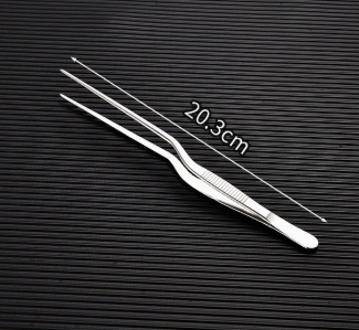 304 Stainless Steel Gun Shaped Tweezers Precision Grip