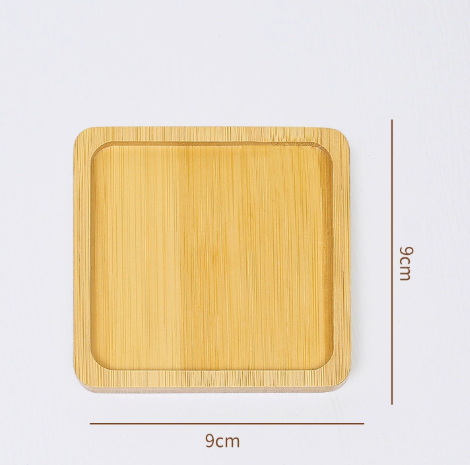 Natural Bamboo Drink Coaster, Wooden Coffee Cup Mat