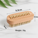 Natural Wooden Pig Bristle Nail Cleaning Brush Exfoliating Hand Scrub Brush Soft Bristle Hand Wash Brush