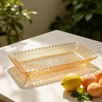 Rectangular Glass Cake Serving Plate