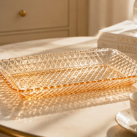 Rectangular Glass Cake Serving Plate