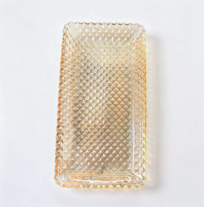 Rectangular Glass Cake Serving Plate