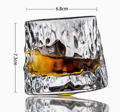 360 Degree Rotating   Glass Crystal Style Cup