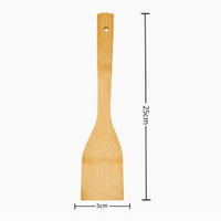 Natural Bamboo Cooking Spatula with Long Handle