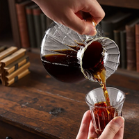 Clear Spiral Pour Over Coffee Filter Cup with Handle
