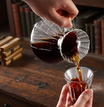 Clear Spiral Pour Over Coffee Filter Cup with Handle