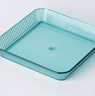 Square Glass Snack Serving Plate