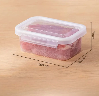Airtight Food Storage Container with Single Buckle Lid Refrigerator Organizer Box