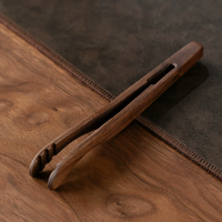 Walnut Wood Tea Tongs and Tea Spoon