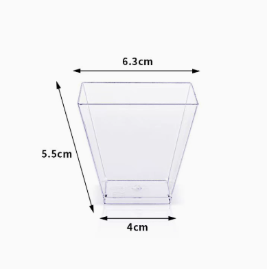 2 oz Disposable Square Plastic Cups