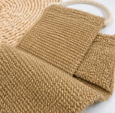 Natural Jute Hemp Bath Scrub Towel Body Exfoliating Washcloth Back Scrubber Dead Skin Remover