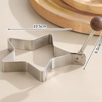 316 Stainless Steel Egg Ring Mold with Wooden Handle
