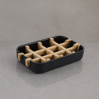 Bamboo Fiber Soap Dish with Drainage Design – Detachable, Easy-Clean, Moisture-Proof Travel Soap Holder