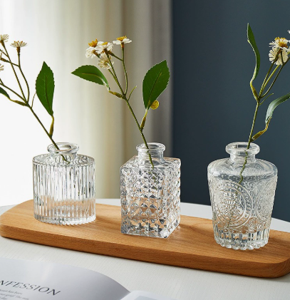 Small Woodland Style Hydroponic Vase for Fresh Flowers