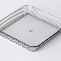 Square Glass Snack Serving Plate
