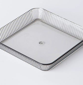 Square Glass Snack Serving Plate