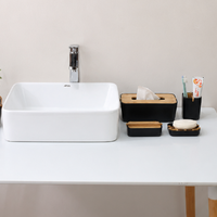 Bamboo Fiber Soap Dish with Drainage Design – Detachable, Easy-Clean, Moisture-Proof Travel Soap Holder