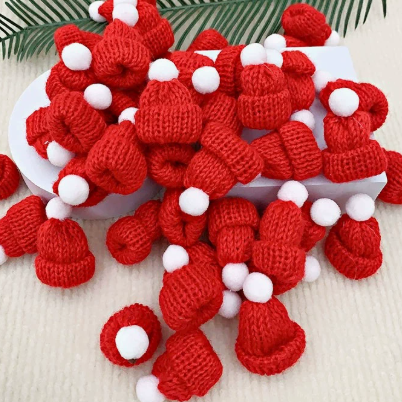 Mini Knitted Christmas Finger Hat Cute Santa Elf Tree Finger Accessories