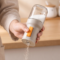 Press Type Seasoning Dispenser Glass Spice Jar