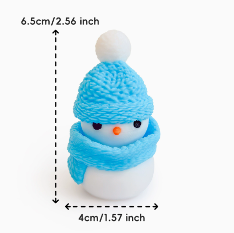 Christmas Snowman TPR Squishy Push Button Stress Relief Fidget Toy