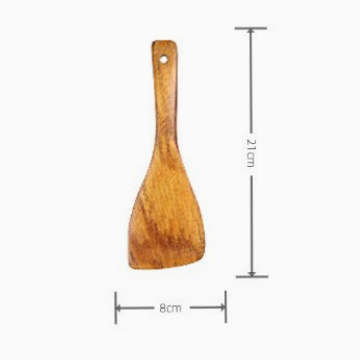 Natural Wooden Cooking Spatula Nonstick Pan Friendly Kitchen Stir Fry Utensil
