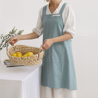 Cotton Linen Apron Kitchen Cooking Baking Household Work Apron