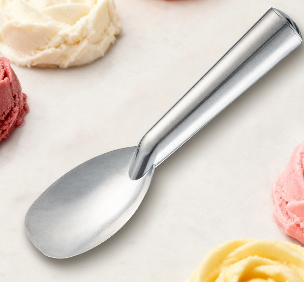 Aluminum Ice Cream Scoop, One Piece Metal Gelato Spoon