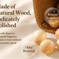 Natural Camphor Wood Balls – Mothproof, Anti-Mildew, Mosquito Repellent, Deodorizing & Long-Lasting Fragrance for Wardrobe, Drawer, Closet
