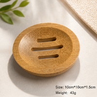Natural Bamboo Soap Box – Reusable Wooden Soap Dish Holder with Drainage