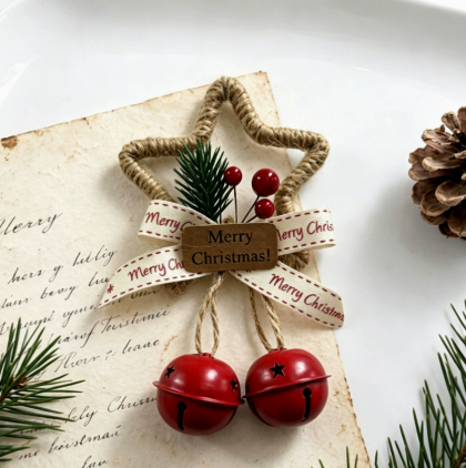 15cm Plush Christmas Bell Ornament