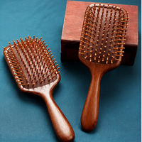 Cushion Air Massage Comb – Long Hair Detangling Brush Sandalwood Scalp Meridian Volumizing Comb