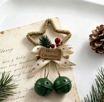 15cm Plush Christmas Bell Ornament