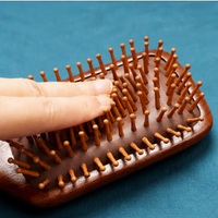 Cushion Air Massage Comb – Long Hair Detangling Brush Sandalwood Scalp Meridian Volumizing Comb