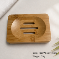 Natural Bamboo Soap Box – Reusable Wooden Soap Dish Holder with Drainage
