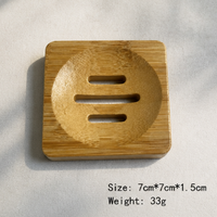 Natural Bamboo Soap Box – Reusable Wooden Soap Dish Holder with Drainage