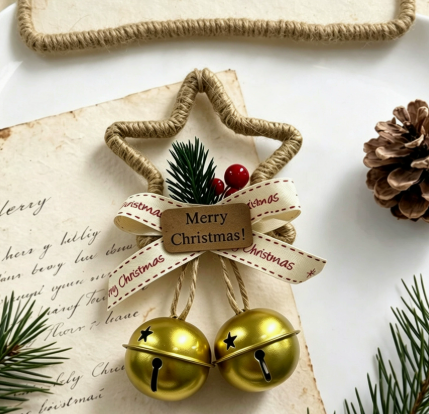 15cm Plush Christmas Bell Ornament