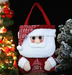 Christmas Plush Santa Snowman Gift Bag with Handles Holiday Candy Treat Carrier