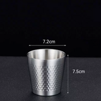 Silver Hammered 304 Stainless Steel Double Wall Tumbler