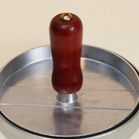 Stainless Steel Burger Patty Press Round Hamburger Meat Mold with Wooden Handle