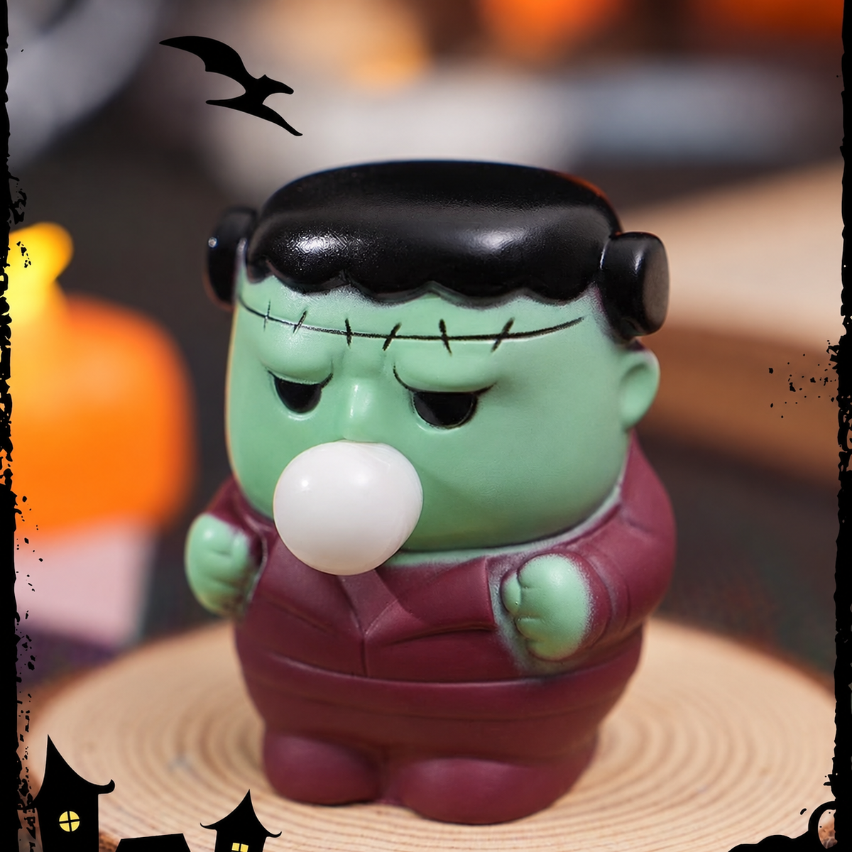 Halloween Stress Relief Squeeze Toy – Pumpkin, Frankenstein and Ghost Plastic Squishy Party Favor