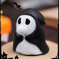 Halloween Stress Relief Squeeze Toy – Pumpkin, Frankenstein and Ghost Plastic Squishy Party Favor