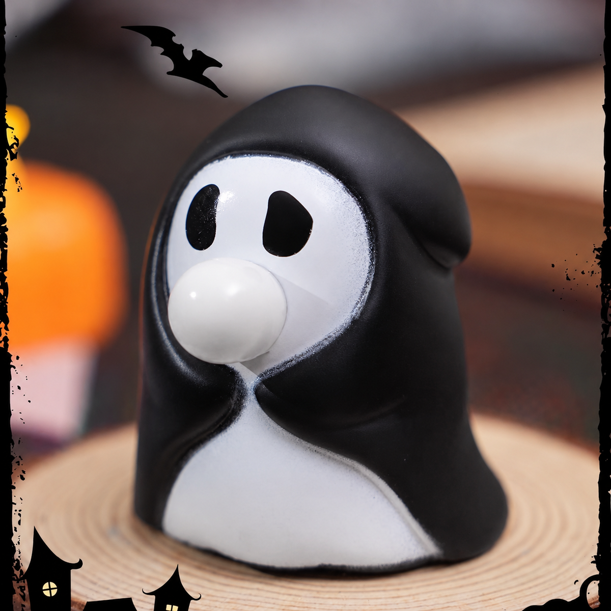 Halloween Stress Relief Squeeze Toy – Pumpkin, Frankenstein and Ghost Plastic Squishy Party Favor
