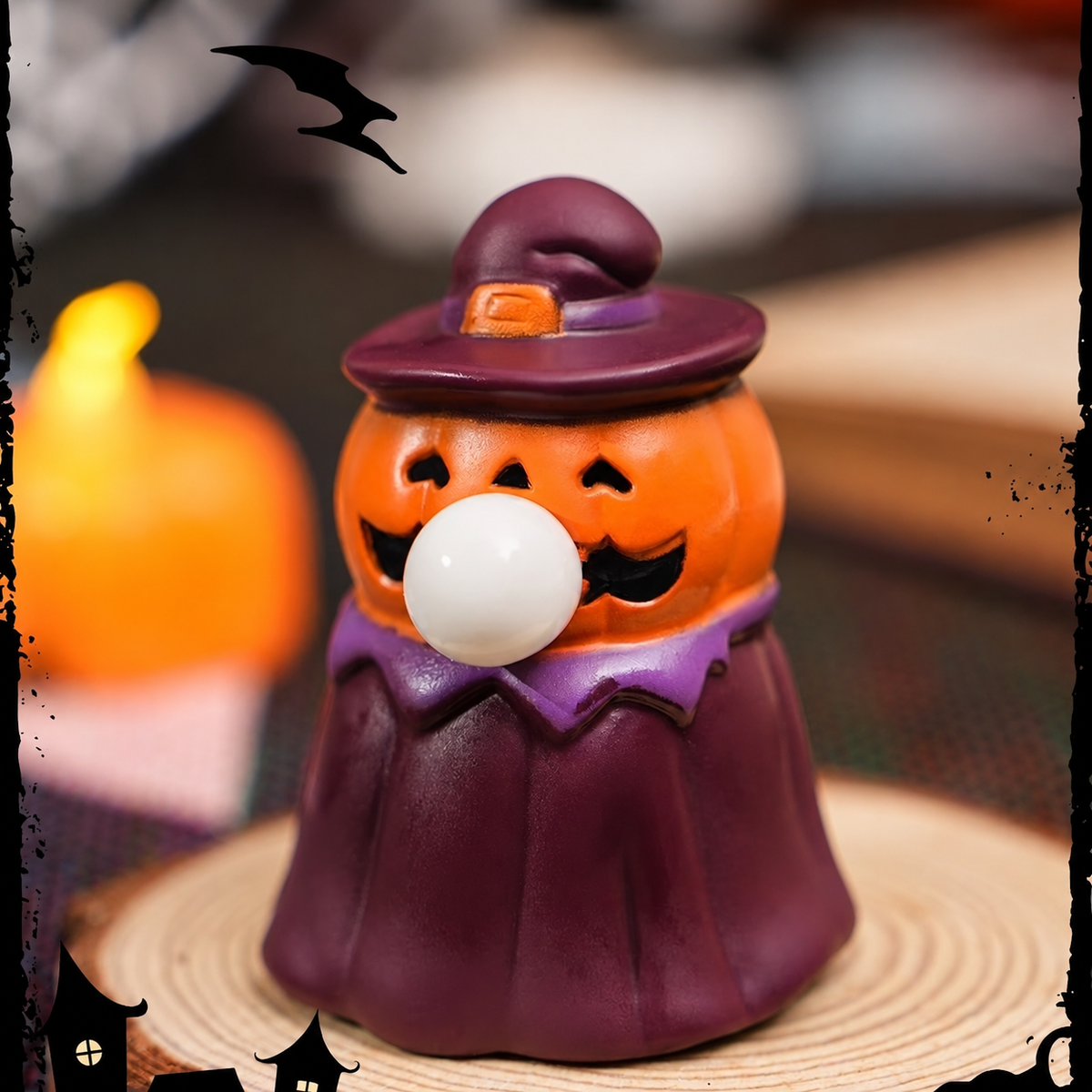 Halloween Stress Relief Squeeze Toy – Pumpkin, Frankenstein and Ghost Plastic Squishy Party Favor