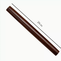 Ebony Wood Rolling Pin, Wooden Dough Roller for Wonton Wrappers