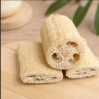 Natural Loofah Scouring Pad – Compressed Loofah Scrubber for Dish Washing