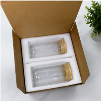 Borosilicate Glass Cup High Borosilicate Straw Cup Ins Transparent Cold Drink Cup For Cola Juice Milk Tea